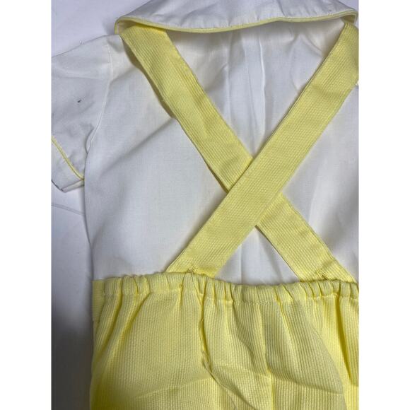 Adorable Vintage Peek a Boo Baby Outfit Overalls and Shirt Easter Pictures 0-3 m - Picture 7 of 8